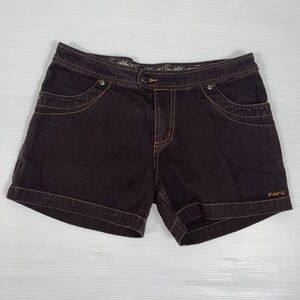 Kavu chocolate brown jean shorts women size 6